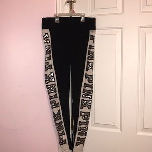 pink/victoria secret yoga pants